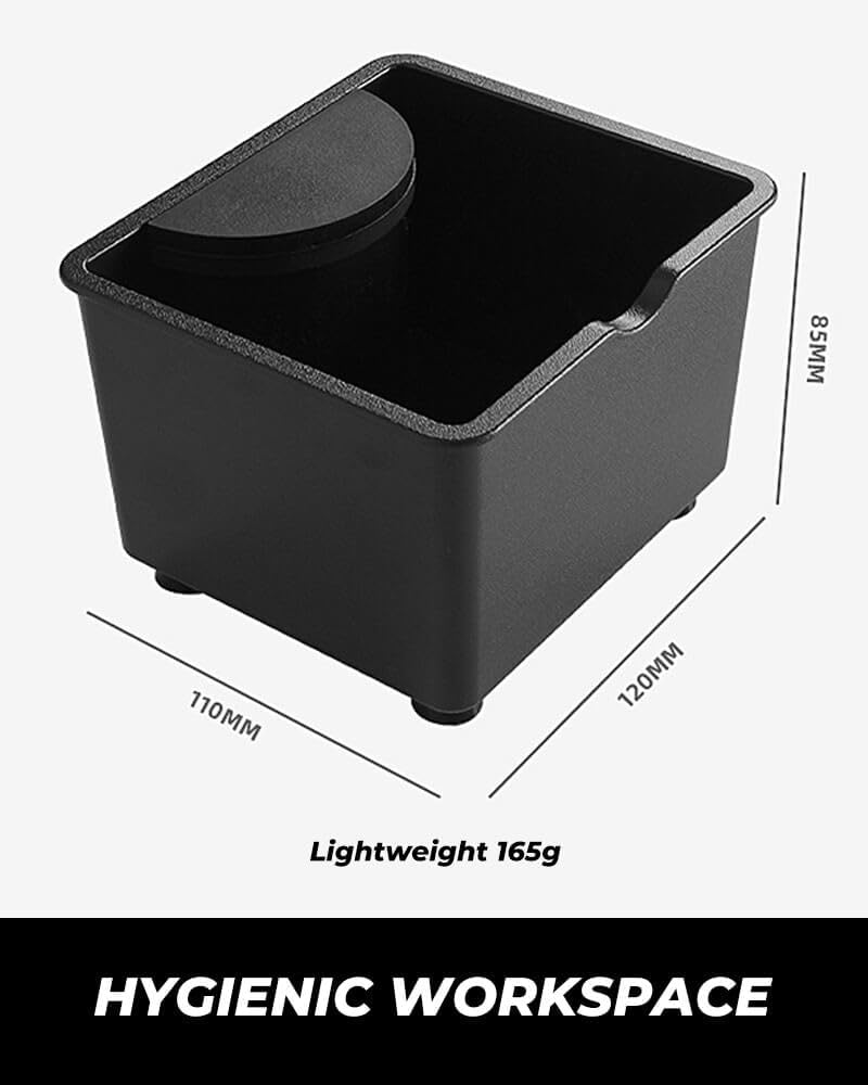 Espresso Knock Box, Accessories for Espresso Machine, Easy & Mess-Free Puck Disposal, Coffee & Espresso Grounds, Non-slip Base, Removable Silicone Pad, Holds 10 Double Shot Pucks