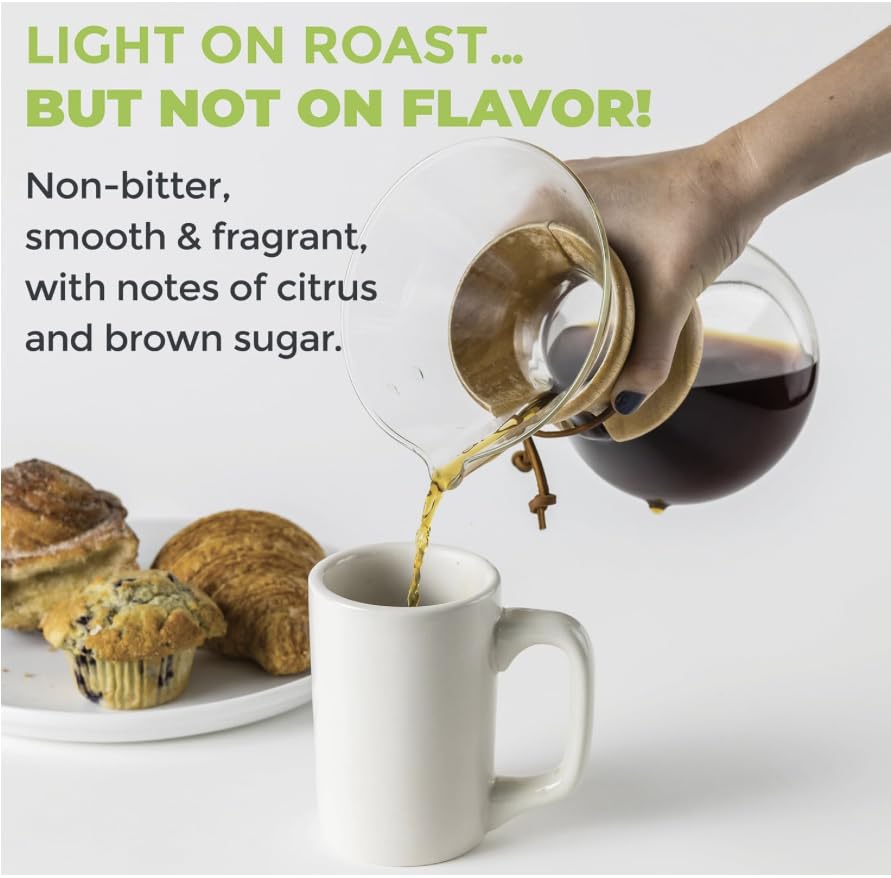 Wink Blonde Roast Ground Coffee, Large 2.2 Pound Bag, 100% Arabica Coffee Beans, Single Origin Colombian, Smooth, Light, and Complex