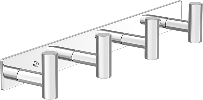 Wall Mounted Coat Rack-4 Hooks, Heavy Duty Stainless Steel Wall Hooks - Image 8