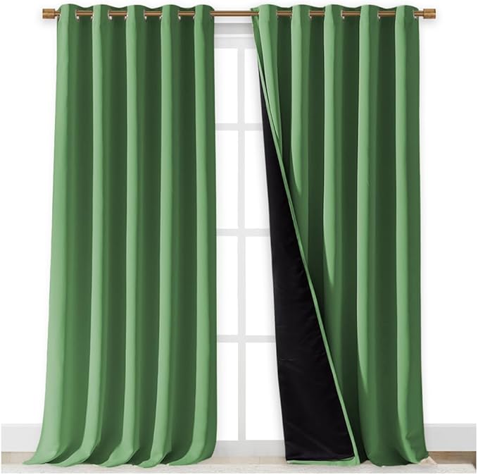 NICETOWN 100% Blackout Blinds, 70 inches x 108 inches, Forest Green, Laundry - Image 2