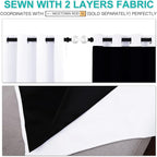 NICETOWN White Blackout Curtains 84 inches Long, Full Light Blocking Drapes - Image 5