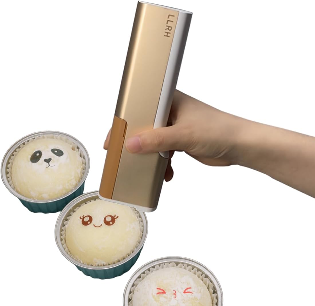 LLRH Latte Art Food Printpen DIY Image for Coffee Beer Cocktails Macaron Cookie, Bluetooth, for Home, Small Shops (3 Colors)