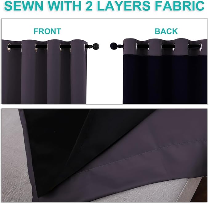 NICETOWN Extra Long Truly Blackout Drapes - Image 5
