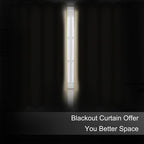 LEMOMO Blackout Curtains 66 x 54 Inch Long Beige Curtains Set of 2 Panels Room - Image 3