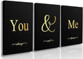 GUBIYU Black and Gold Bedroom Art Love Wall Decor by GUBIYU