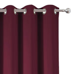 LEMOMO Burgundy Red Blackout Curtains 42 x 54 Inch Length Set of 2 Panels - Image 7