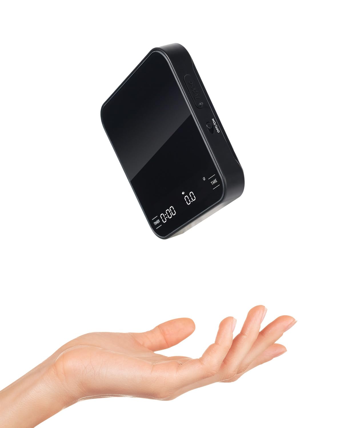 Lamido Rechargeable Mini Coffee Scale with Timer, Espresso Scale with Powder to Water Ratio and Water Flow Modes, 2kg/0.1g Digital Scale for Espresso and Pour-Over, Portable Scale with Silicone Pad