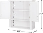SUPER DEAL Bathroom Wall Cabinet Over The Toilet, Wall Mount Storage Medicine - Image 2
