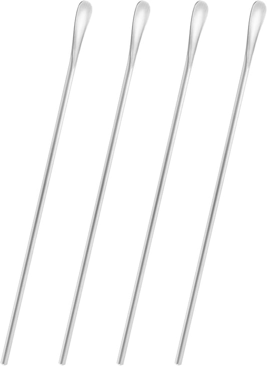 10 inch/258mm Stainless Steel Long Coffee Spoon Stirring/Stir Stick,Drink Stirrer Mixing Spoon,Coffee Stirrer Cocktail Stick Reusable,Long Skinny Teaspoon Stirring,Iced Tea Spoon,Bar Spoon