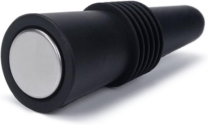 OHMAXHO Wine Stoppers (Set of 5), Silicone Wine Bottle stopper and Beverage Bottle Stoppers, Black