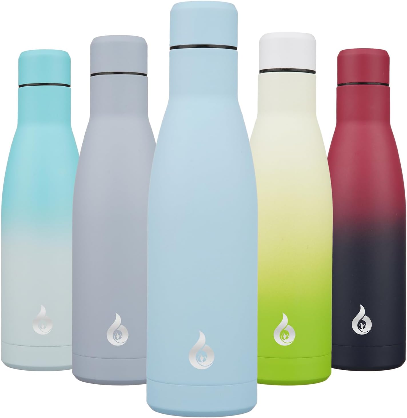 BJPKPK Insulated Water Bottle 17oz Stainless Steel Water Bottles Dishwasher Safe Metal Thermos Keep Cold and Hot,Sky Blue