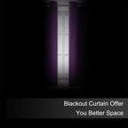 LEMOMO Purple Blackout Curtains 42 x 54 Inch Length Set of 2 Panels Grommet - Image 3