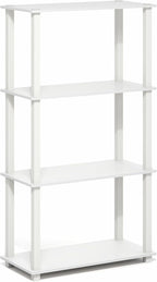 Furinno Turn-S-Tube Storage Shelves, 4-Tier Book Shelf, Corner Shelf, Toolless - Image 6