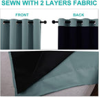 NICETOWN 100% Blackout Window Curtain Panels, Full Light Blocking Drapes - Image 5