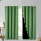 NICETOWN 100% Blackout Curtains 45 inches Long, Forest Green, 1 Pair, 52 inches by NICETOWN