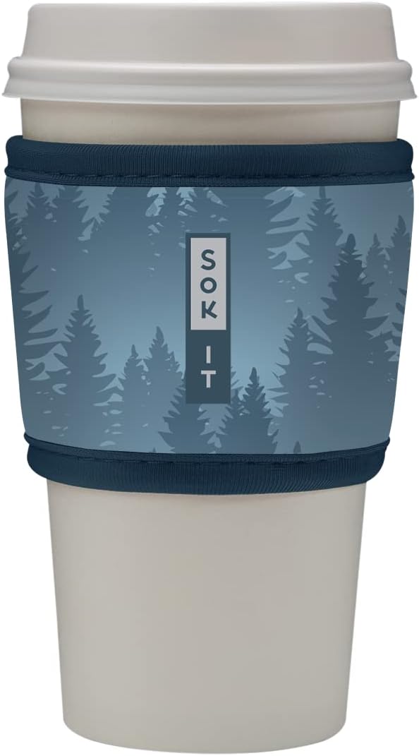 Sok It HotSok Coffee & Tea Reusable Insulated Neoprene Cup Sleeve (Foggy Woods)