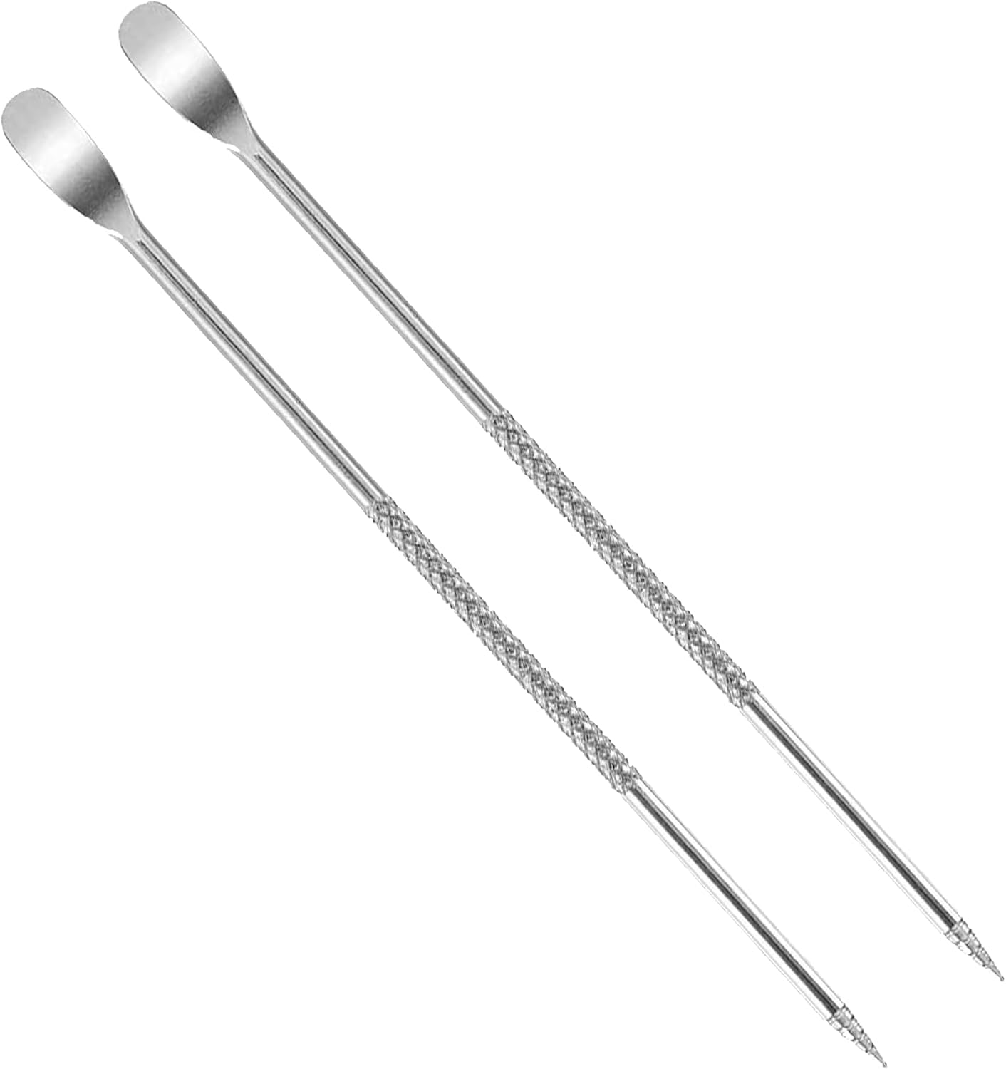 2 PCS Latte Art Pen Cinnamon Pen for Coffee,Barista Espresso Coffee Latte Art Tools Accessories for Coffee Bar Barista Make Creative Coffee Designs Decors,Stainless Steel Silver,LXLVOUEG