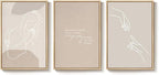 Framed Christian Wall Art Set of 3, Minimalist Neutral Beige Scripture Prints - Image 8