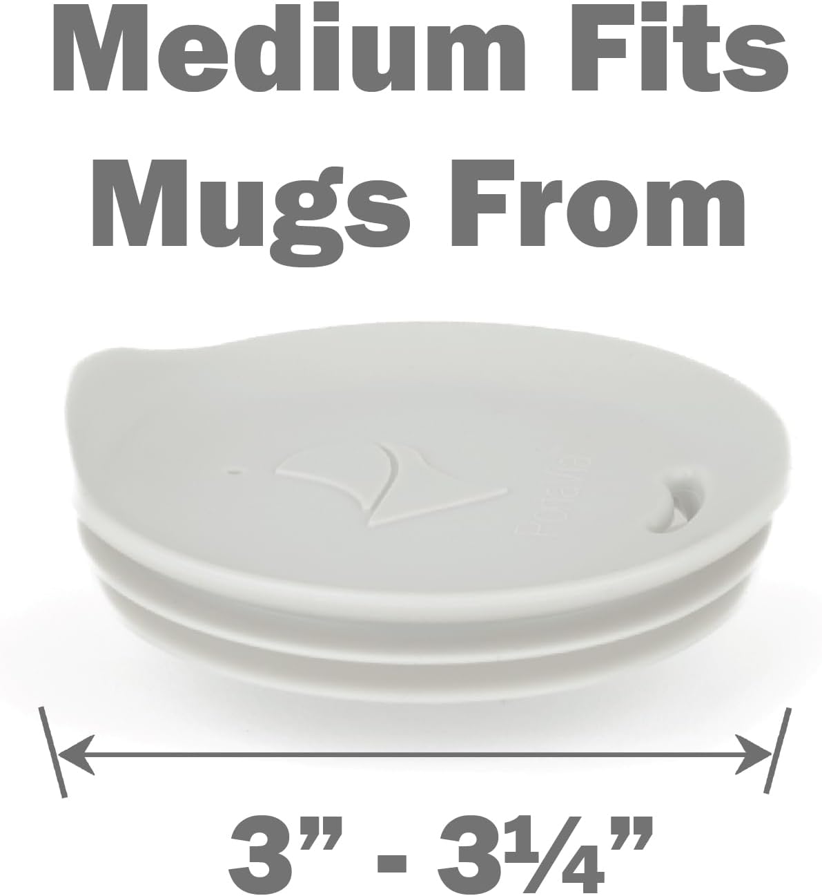 Reusable Coffee Cup Silicone Lid – Fits Most Tumbler, Water Bottle, & Ceramic Coffee Mug Between 3"-3¼" – Dishwasher-Safe Travel Mug Lid keeps your beverage in your mug (Medium - Stone)