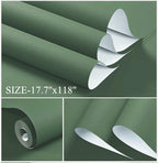 Dimoon 394''x23.6'' Green Peel and Stick Wallpaper Contact Paper Modern Self - Image 2