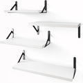 YGEOMER Floating Shelves for Wall, Different Sizes White Wall Shelves for by YGEOMER