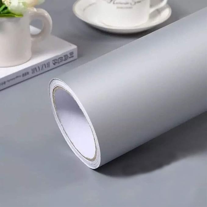 practicalWs Gray Self-Adhesive Wallpaper SelfA-dhesive Film Stick Paper Easy to by practicalWs
