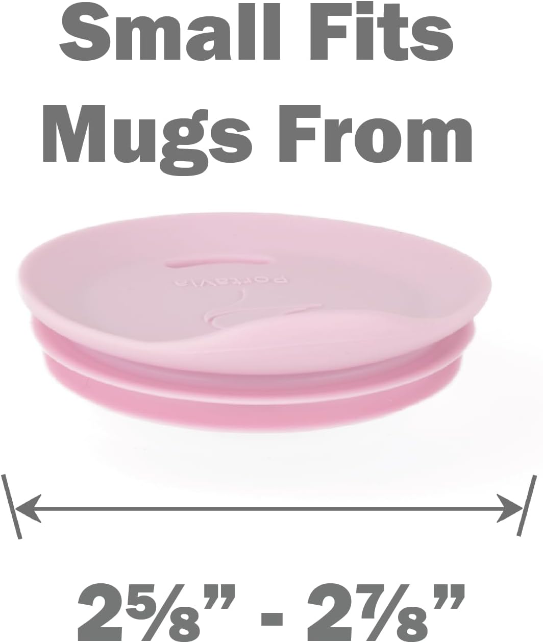 Reusable Coffee Cup Silicone Lid – Fits Most Tumbler, Water Bottle, & Ceramic Coffee Mug Between 2⅝”-2⅞" – Dishwasher-Safe Travel Mug Lid keeps your beverage in your mug (Small - Purple)