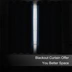 LEMOMO Blackout Curtains 66 x 54 Inch Long Navy Blue Curtains Set of 2 Panels - Image 3