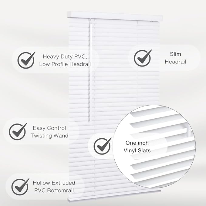 LOTUS & WINDOWARE Cordless Mini Blind, 30.5" Wide x 60" Long - Image 2