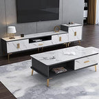 Glossy Marble Paper Granite Gray/White Wallpaper Peel and Stick Wallpaper Self - Image 3