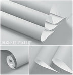 Dimoon 118''x17.7'' Grey Peel and Stick Wallpaper Contact Paper Modern Self - Image 2