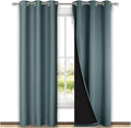NICETOWN Greyish Blue Blackout Curtains 84 inches Long, Full Light Blocking by NICETOWN
