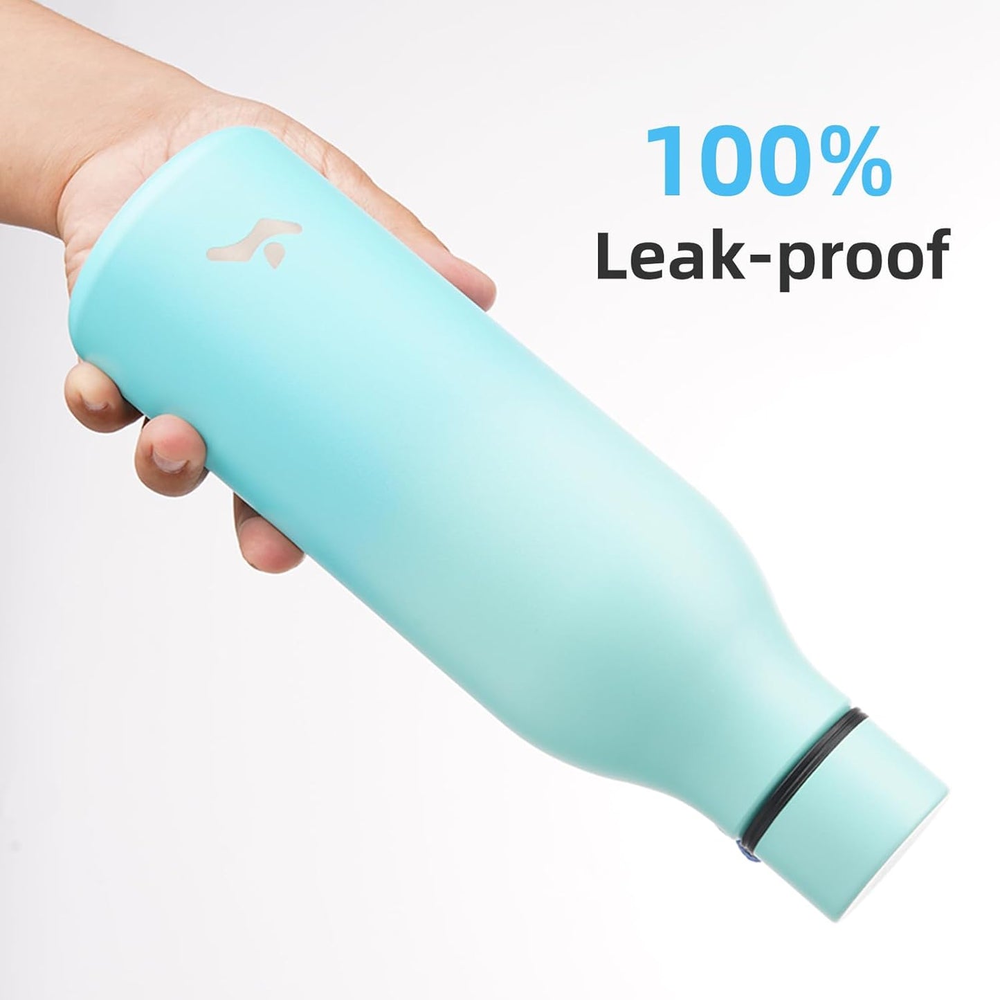 Insulated Water Bottle with Strap,18 oz Double Wall Stainless Steel Vacuum Bottles Metal Water Flask,Mint