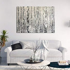 Yihui Arts - One Panel Canvas Wall Art Snowy White Forest Picture Art Print - Image 4