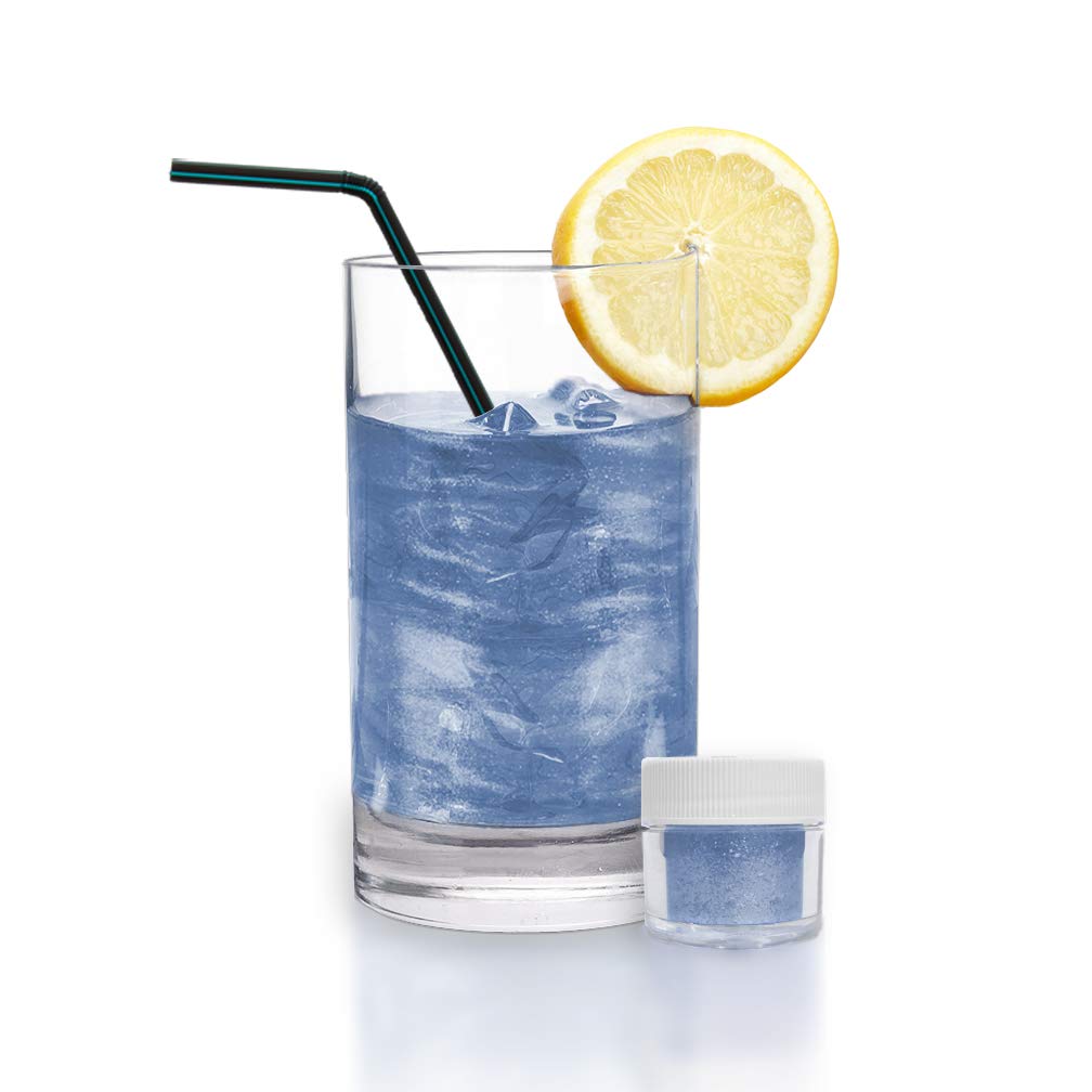 Sky Blue BREW GLITTER Edible Glitter For Drinks, Cocktails, Beer, Garnish Glitter & Beverages | KOSHER & HALAL Certified | 100% Edible & Food Grade | Vegan, Gluten, Nut Free (45g Shaker, Sky Blue)
