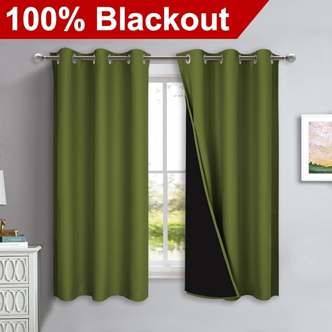 NICETOWN 100% Blackout Short Curtains - Image 2