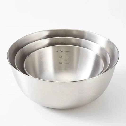 MANHONGYU Stainless Steel Mixing Bowls-3 Packs Small Thicker Stainless Steel Flat Bottom Mixing Bowls Set, Home, Refrigerator, and Kitchen Food Storage Organizers