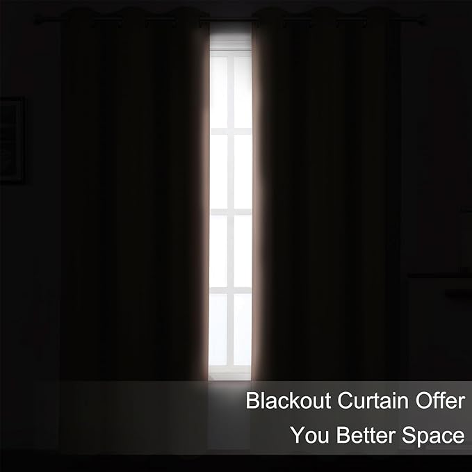 LEMOMO Blush Thermal Blackout Curtains/52 x 54 Inch/Set of 2 Panels Room - Image 3