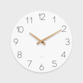 mooas Flatwood Wall Clock, 9.8" Silent Non-Ticking Sweep Movement Decorative by mooas