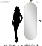 Oval Full Length Mirror, Ultra-Clear Explosion-Proof Dressing Mirror, Simple & - Image 2