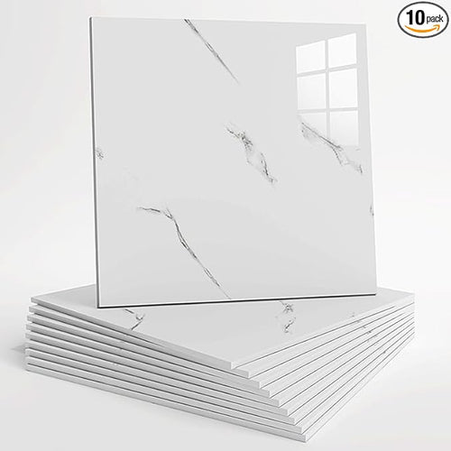 10pcs Peel and Stick Tile Shower Waterproof Marble Tiles Wall Panels, by Unknown