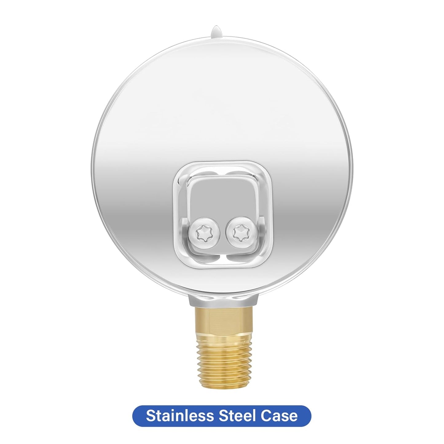MEASUREMAN 2-1/2" Dial Size, Glycerin Filled Pressure Gauge, 0-6000psi/kpa, 304 Stainless Steel Case, 1/4" NPT Lower Mount