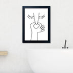 Funny Bathroom Wall Decor Black and White Bathroom Wall Art Framed Toliet Art - Image 5