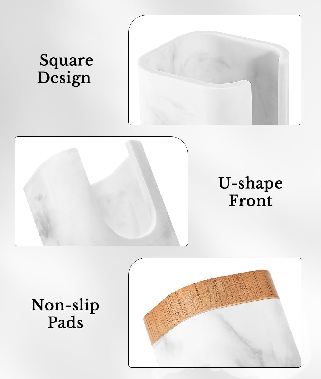 Luxspire Bathroom Cup Dispenser, Dixie Cup Holder 3-5oz, Disposable Paper Cup Holder for Bathroom, Cotton Pad Container, Guest Bathroom Essentials, Gravel White