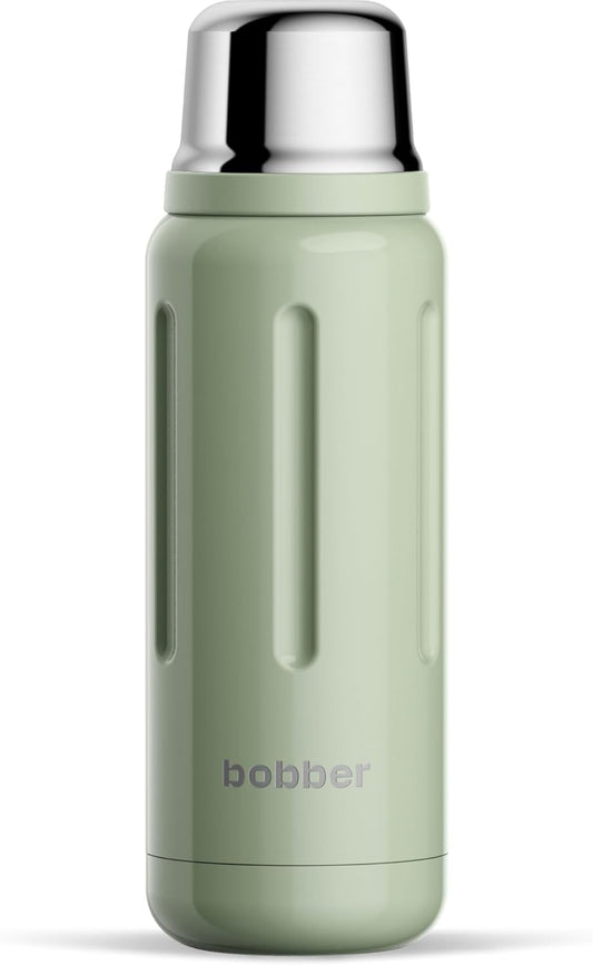 BOBBER 26 oz Thermal Bottle for Hot and Cold Drinks – Stainless Steel Insulated Water Bottle with Screw Top, Keeps Hot for 36 Hours – BPA-Free, Dishwasher Safe Thermo Flask (Green)