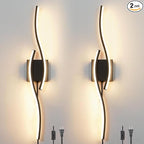Plug in Wall Sconces Set of 2, Modern Plug in Sconce by Daunton