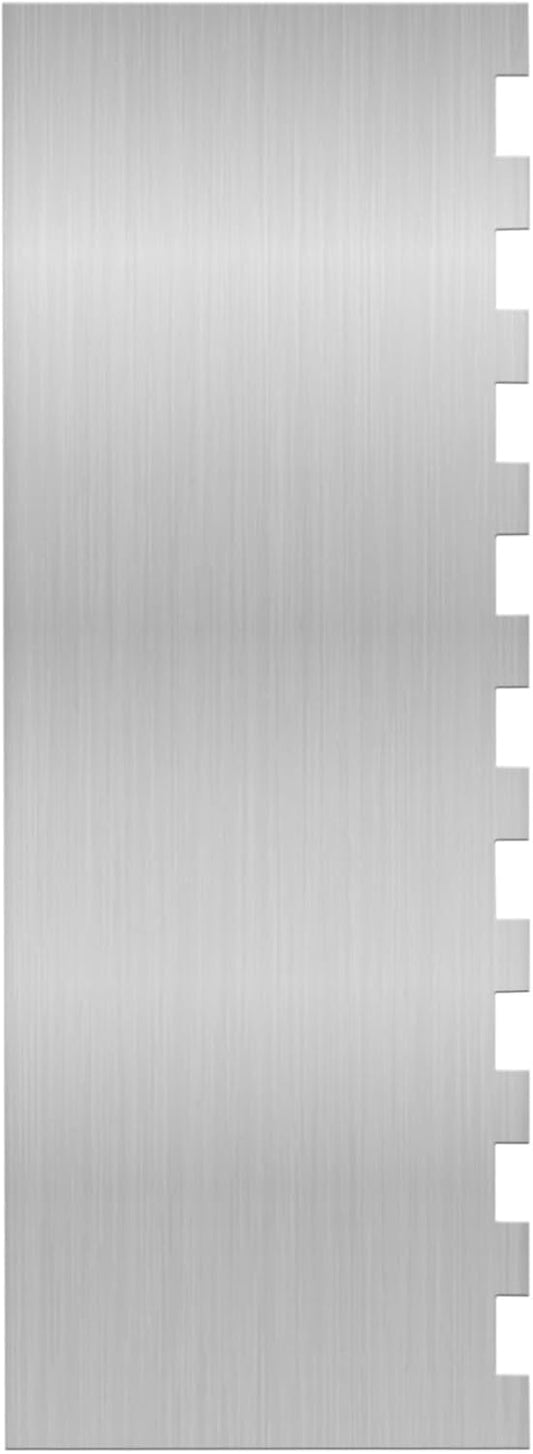 8.7 Inche Stainless Steel Cake Scraper，Double Sided Patterned Edge Stripe Edge Smoother Scraper Cake Decorating，Cake Decorating Comb Cake Scraper (1, 1-1)