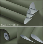 Dimoon 118''x17.7'' Green Peel and Stick Wallpaper Contact Paper Modern Self - Image 2