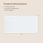 Giantex 12 Pack PVC Wall Panels, Glue Up or Drop Ceiling Panel, Waterproof 3D - Image 7