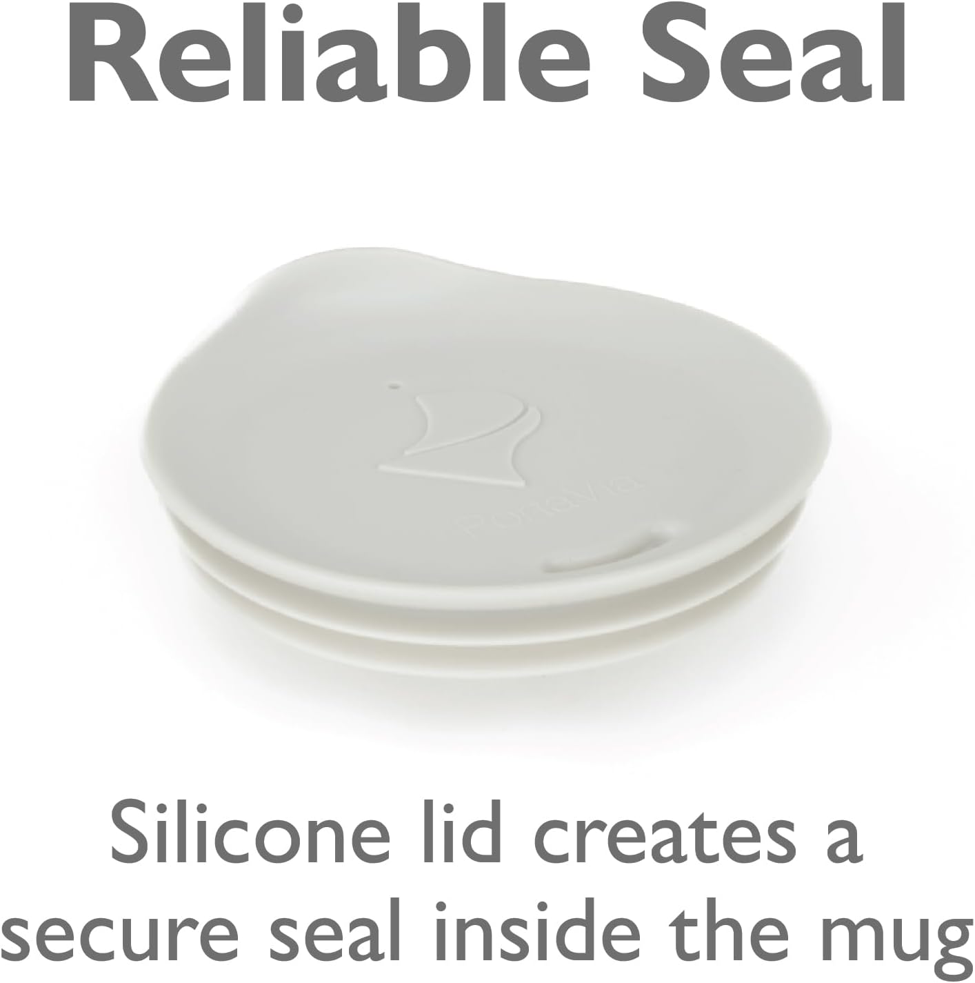 Reusable Coffee Cup Silicone Lid – Fits Most Tumbler, Water Bottle, & Ceramic Coffee Mug Between 3"-3¼" – Dishwasher-Safe Travel Mug Lid keeps your beverage in your mug (Medium - Stone)